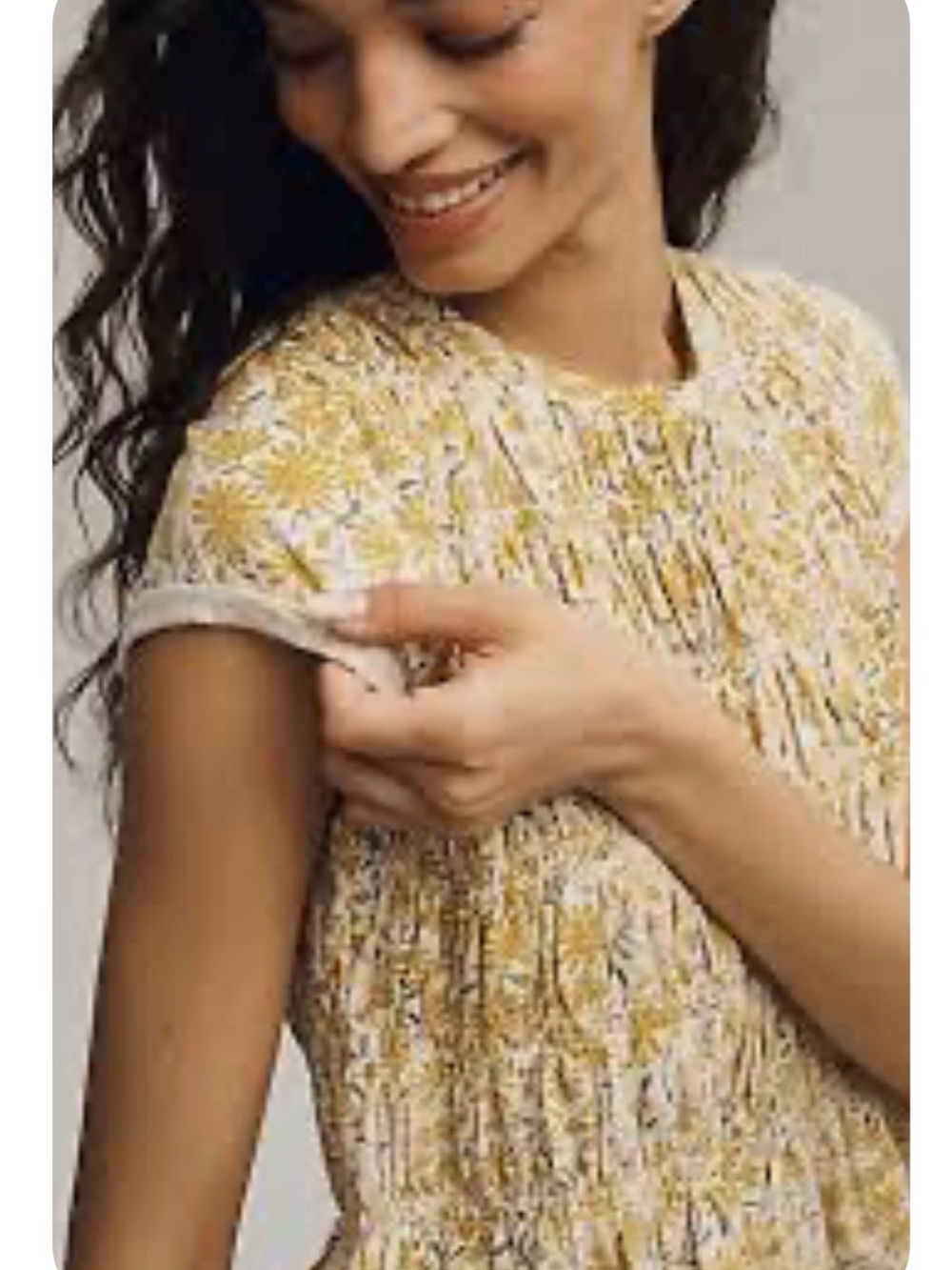 Pilcro Tabby Smocked Peplum Tee from Anthropologie